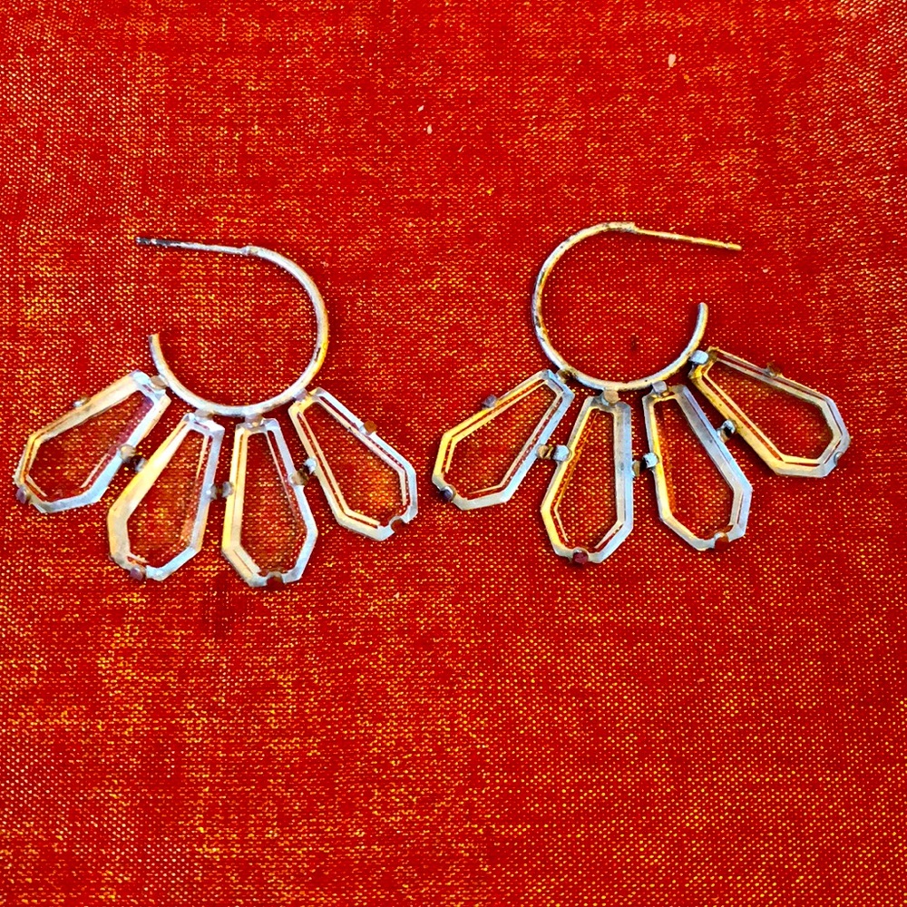 Crystal hoop earrings